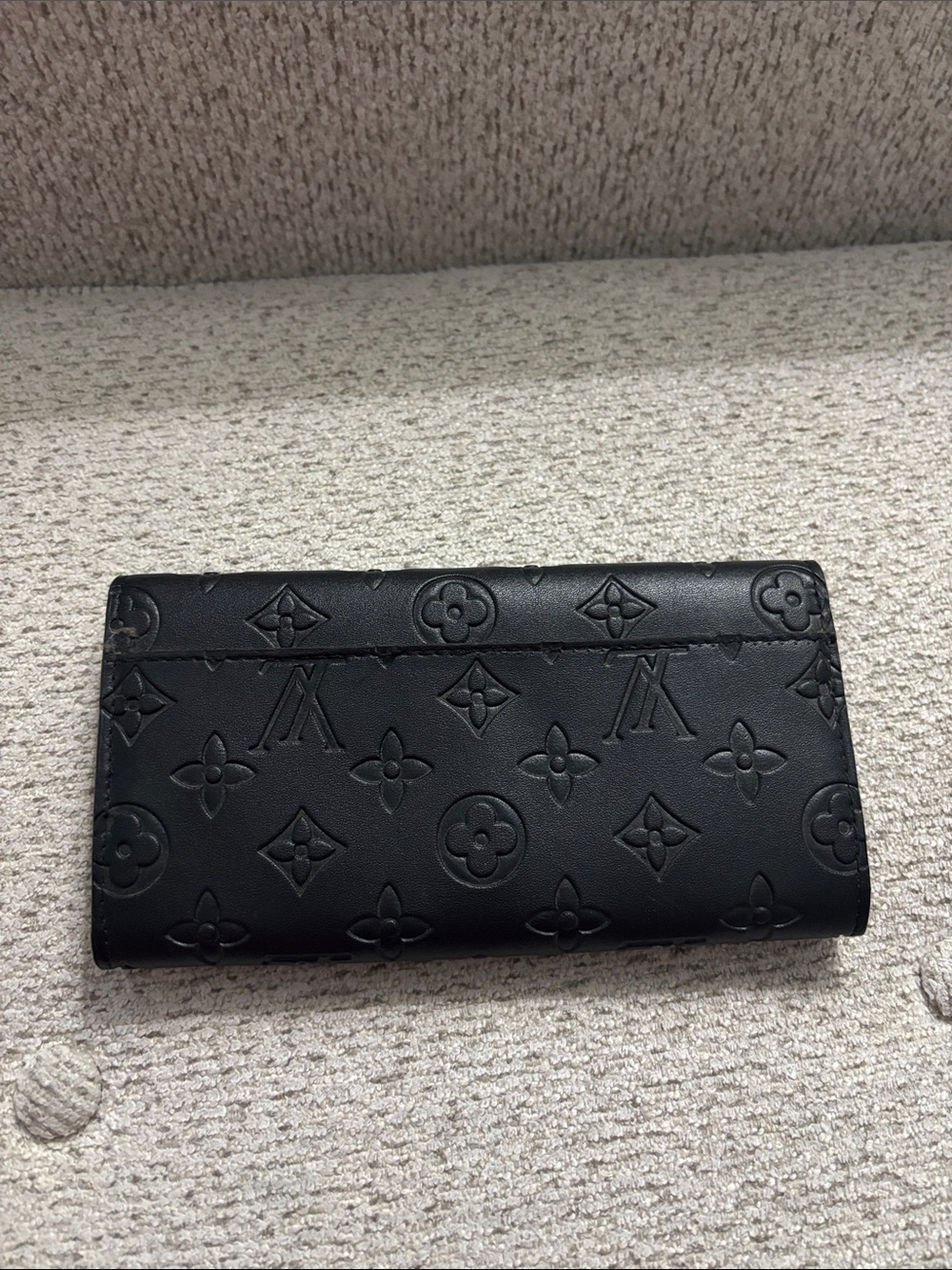 *Fashion*Monogram embossed Long black Wallet - Picture 3 of 13